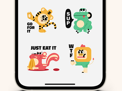 Duduri animals sticker 4 animal animal illustration animal logo animalcharacterr animals characterdesign characters illustration snapchat sticker stickers typography