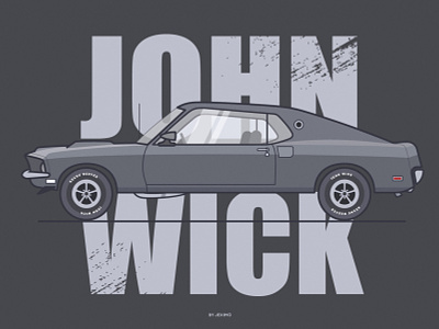 John Wick's car illustration john wick vector