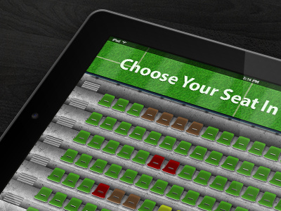 Choose Your Seat design game graphic design green ipad redigma seat stadium. seats