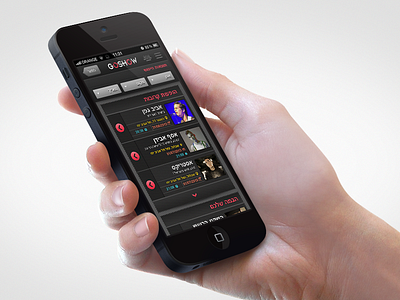 Goshow App app design graphicdesign iphone 4 iphone 5 redigma ui ux