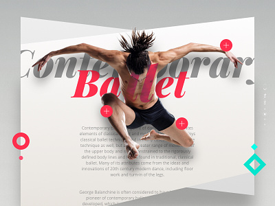 Contemporary Ballet art ballet contemporary dance dancers design jump redigma romantic ui ux website