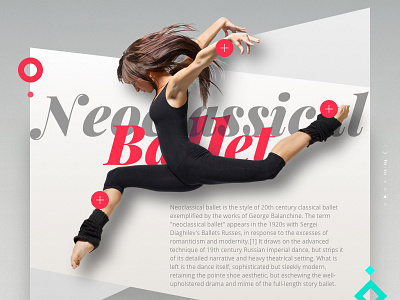 Neoclassical Ballet art ballet dance dancers design jump neoclassical redigma romantic ui ux website