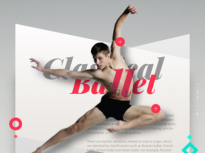 Classical Ballet art ballet classical dance dancers design jump redigma romantic ui ux website