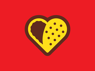 Taco Love badge design flat graphic design graphic art icon illustrator logo vector