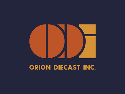 Orion Diecast Logo badge branding design flat graphic design graphic art icon illustrator logo minimal retro typography vector