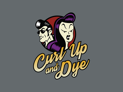 Curl Up and Dye Logo