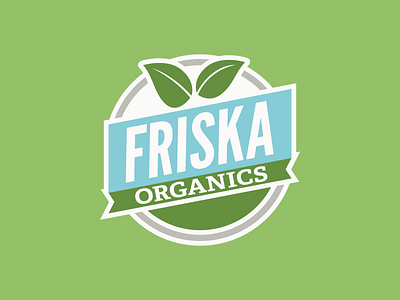 Friska Organics Logo badge branding design flat graphic design graphic art icon illustrator logo minimal type typography vector