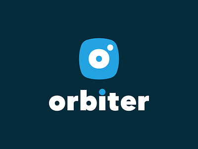 Orbiter Logo app badge branding design flat graphic design graphic art icon illustrator logo minimal type typography vector