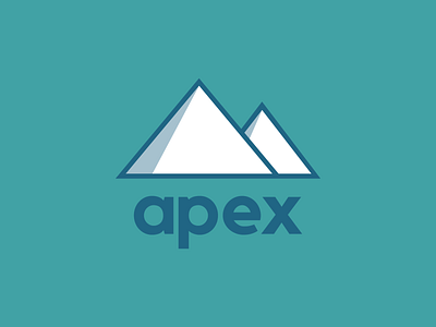 Apex Logo badge branding design flat graphic design graphic art icon illustration illustrator logo minimal type typography vector