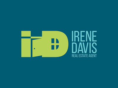 Irene Davis Real Estate Logo badge branding design flat graphic design graphic art icon illustration illustrator logo minimal real estate real estate agency real estate branding type typography vector