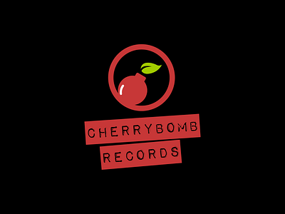 Cherrybomb Records Logo badge branding design flat graphic design graphic art icon illustration illustrator lettering logo minimal type typography vector