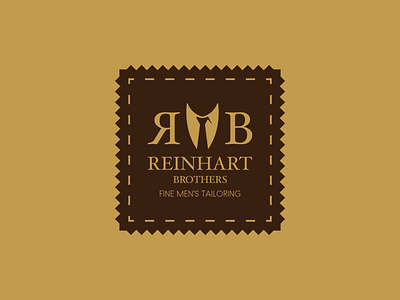 Reinhart Brothers Tailoring Logo badge branding design flat graphic design graphic art icon illustration illustrator lettering logo minimal type typography vector