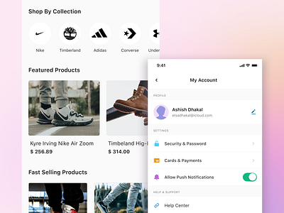 evlop - Ecommerce App Builder application design ecommerce ui uidesign