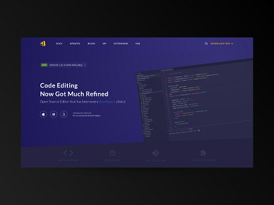 VS Code Web Redesign - Concept app designer application design branding code ui concept design flat design illustration product branding typography uidesign ux designer vector