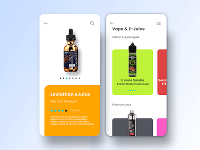 Liquid E-Juice App Concept android app app creative design creative app design app design inspiration ios app mobile app mobile ui ui ui app uidesign ux web webdesign