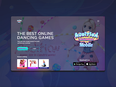 Gaming landing page app app design creative app design design inspiration illustration landing page ui ui app uidesign webdesign website