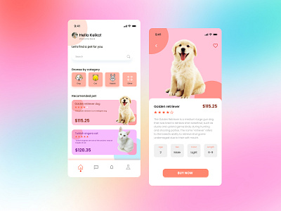 Pet Shop app creative app design inspiration interface design mobile app design ui ui app uidesign uiux ux webdesign