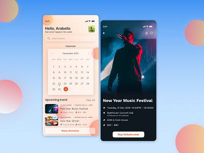 Calendar Event Ui design branding creative app css design inspiration mobile ui ui app uidesign webdesign