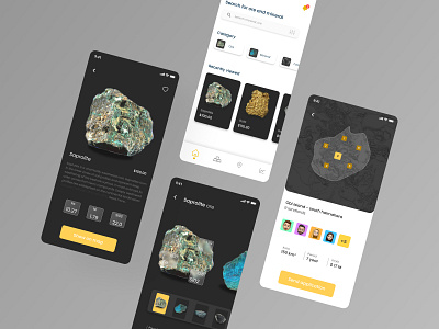 Mineral and ore resources creative app design inspiration ios app mobile app ui ui app uidesign uiux ux ux design