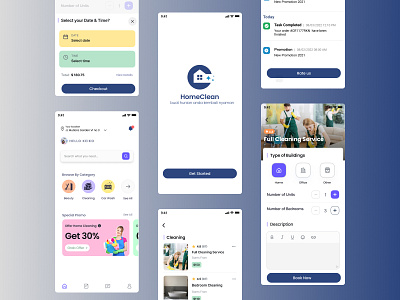 HomeClean App design inspiration ui ui app uidesign uiux ux