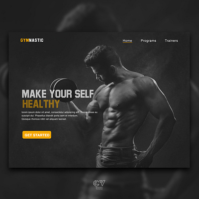 Landing Page Of Fitness App app creative app design inspiration ui ui app uidesign ux web webdesign