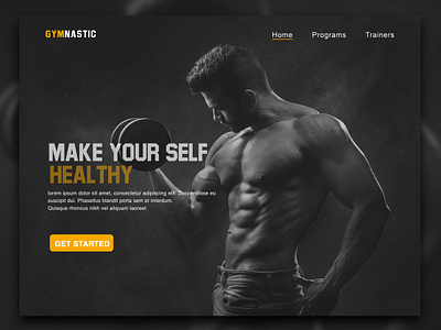 Landing Page Of Fitness App