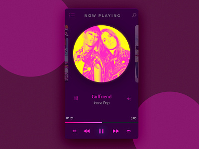 Music Player Ui Design app creative app design inspiration ui ui app uidesign ux web webdesign