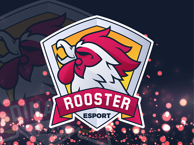 ROOSTER E-SPORTS GAMING LOGO design design inspiration e sport gaming logo illustration logo logo a day logo animation vector