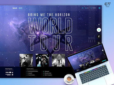 Music Event Landing Page app creative app design design inspiration ui ui app uidesign ux web webdesign