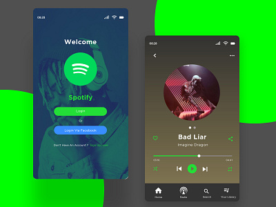 Spotify Re-Design App android app design app creative design creative app design inspiration ios app mobile mobile app mobile ui ui ui app uidesign ux web webdesign