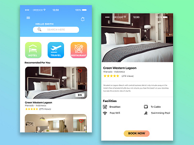 Hotel Booking App app creative design creative app design design inspiration mobile mobile design mobile ui ui ui app uidesign ux web