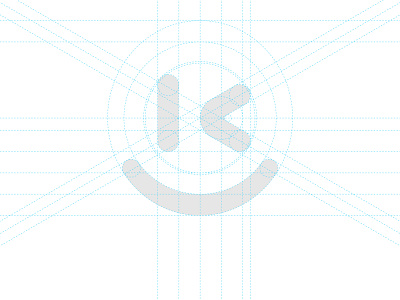 k + ;) branding design geometic gridding identity logo logotype mark symbol vector