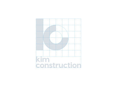 kim construction grid logo gridding identity logo logotype mark symbol
