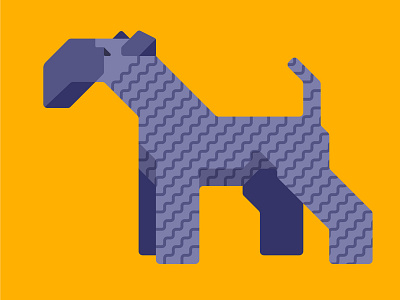 Kerry Blue Terrier. Dogeometry series illustration vector