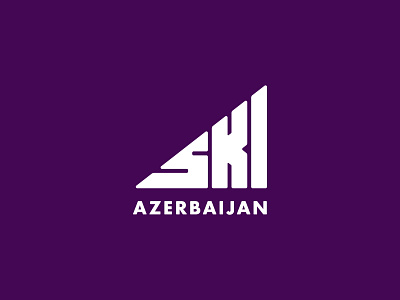 Ski Azerbaijan branding design geometic icon identity logo logotype mark symbol typogaphy typography vector