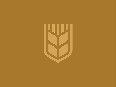 Wheat+Shield branding design flat geometic icon identity logo logotype mark symbol vector