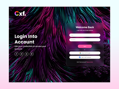 Login Page Design with Background for CXF design login design login page ui web