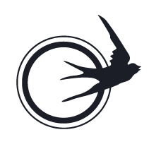 Logoclairewielandt animal bird black circle circular clean face identity logo simple symbol