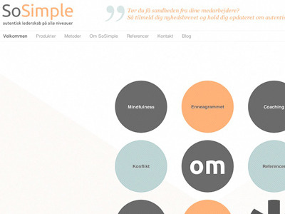 SoSimple - Client website in progress
