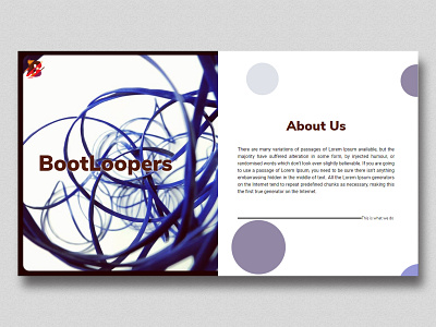 BootLooper About us about us blue about us color graphics design illustration info know us simple about us ui ux web design