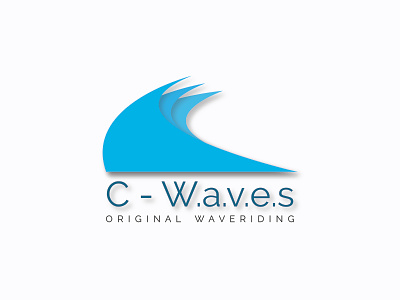Waveriders logo concept blue concept illustration logo wave waveriding
