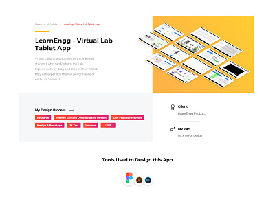 Virtual Laboratory Tablet App design e learning minimal tablet app