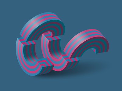 Logomark exploration 3d abstract branding design form fun gradients graphic graphic design illustration letter lighting logo passion shading shadows shapes stripes typography vector