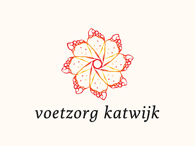 Logo Voetzorg Katwijk beauty feet flower pedicure