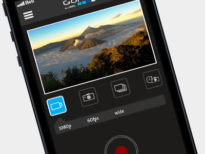 Gopro App actionsports app flat gopro iphone redesign ui ux