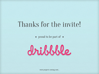 Dribbble debut debut first shot