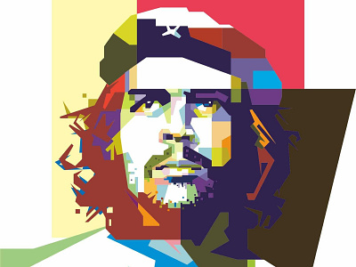 Che Guevara design icon illustration minimal monochrome popart ui ux vector web website wpap