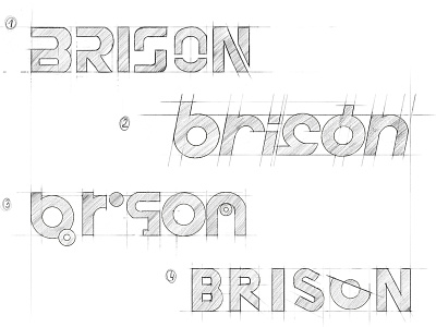 Sketches for logo BRISON branding design logo logotype sketch sketchlogo symbol design typography vector