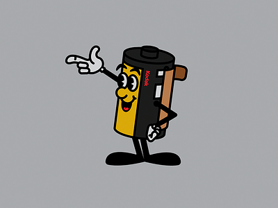 Film Canister 35mm alittlecolour branding character design drawing dribbble film illustration kodak logo minimal vector