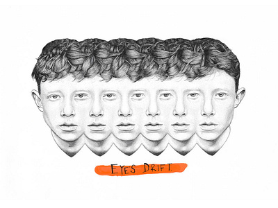 King Krule alittlecolour archy marshall character design dots drawing eyes drift illusion illustration king rule musician painting pointillism portrait art scanner typography